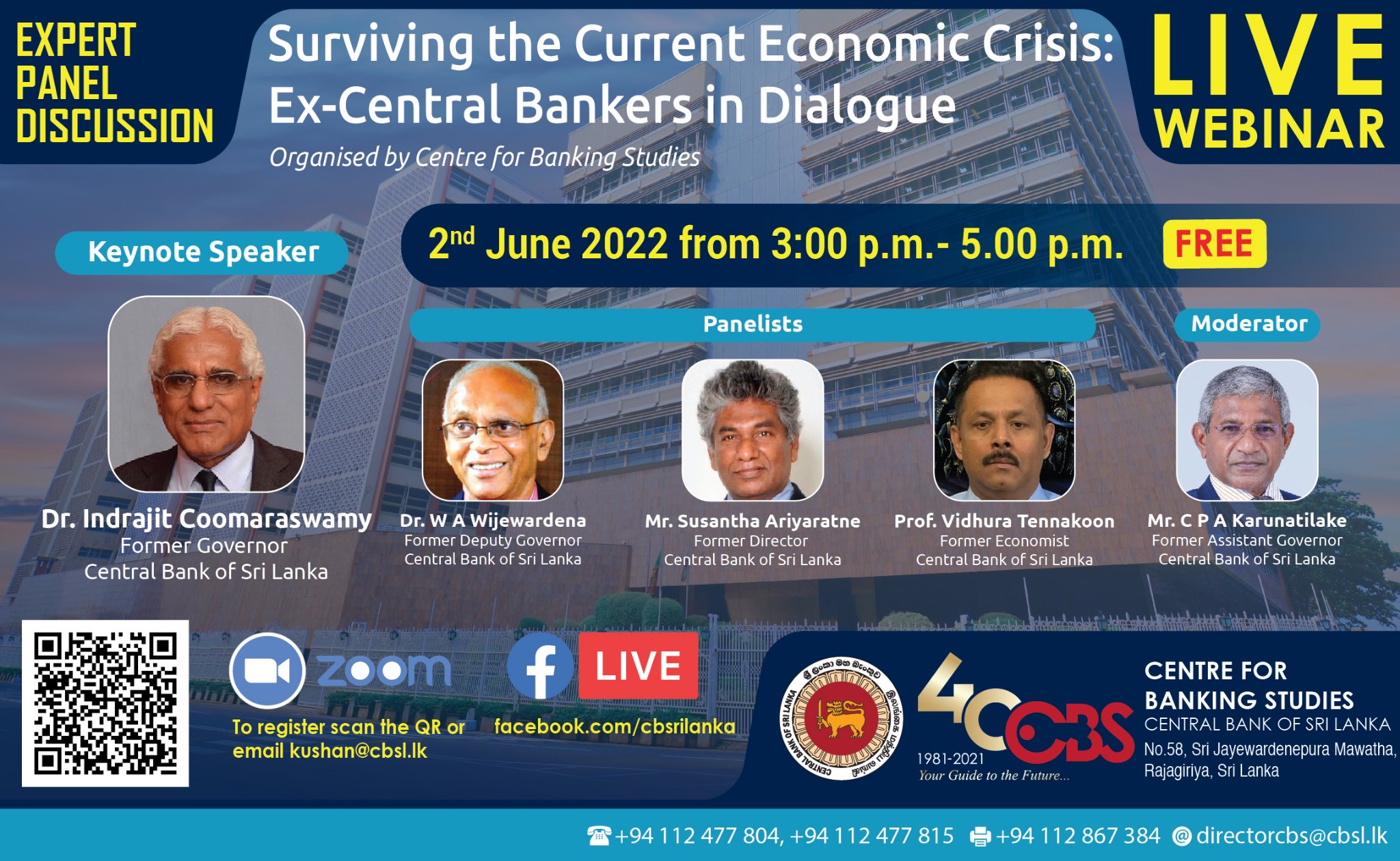 Expert Panel Discussion – “Surviving the current economic crisis: Ex-Central Bankers in Dialogue”