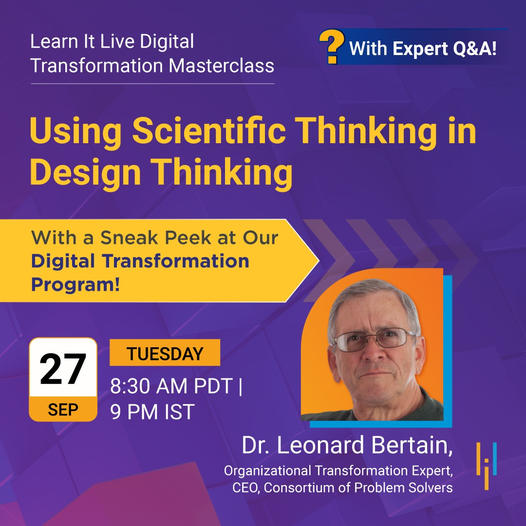 Digital Transformation Masterclass: Using Scientific Thinking in Design Thinking